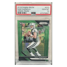 Sam Darnold PSA 10 2018 Panini Prizm Green Prizm Rookie RC Card #203