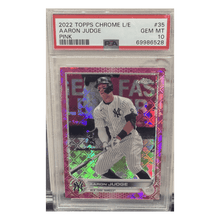 Aaron Judge PSA 10 2022 Topps Chrome Logofractor Edition Pink #d/ 199 Card #35