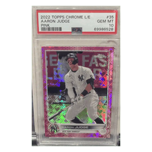 Aaron Judge PSA 10 2022 Topps Chrome Logofractor Edition Pink #d/ 199 Card #35