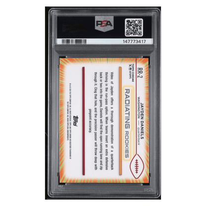 Jayden Daniels PSA 10 2024 Topps Chrome Radiating Rookies RC Card #RR2