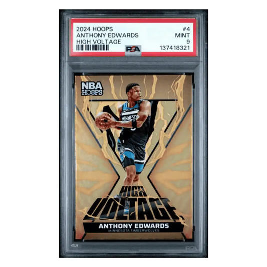 Anthony Edwards PSA 9 2024 Panini NBA Hoops High Voltage Card #4