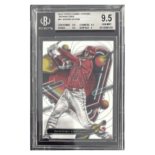 Shohei Ohtani BGS 9.5 2023 Topps Cosmic Chrome Refractors Card #91