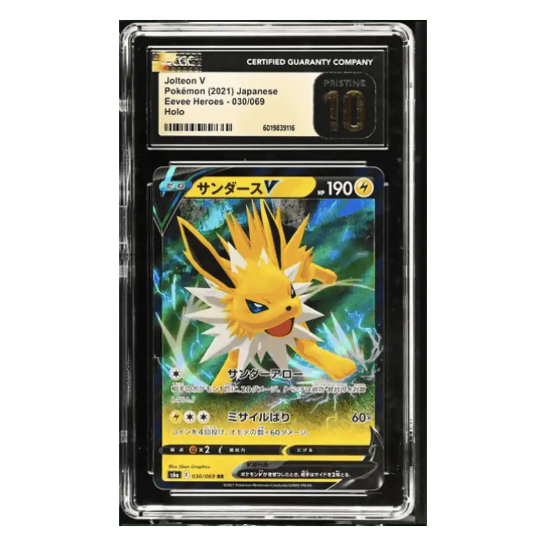 Jolteon V CGC 10 2021 Pokemon Japanese Eevee Heroes Holo Card #030/069