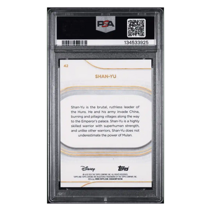 Shan-Yu PSA 9 2025 Topps Chrome Disney Yellow Refractor #d/275 Card #42