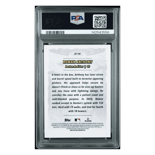 Roman Anthony PSA 9 2025 Bowman Chrome It Came To The League Card #IT-19