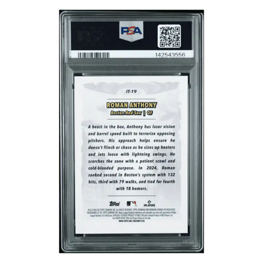 Roman Anthony PSA 9 2025 Bowman Chrome It Came To The League Card #IT-19