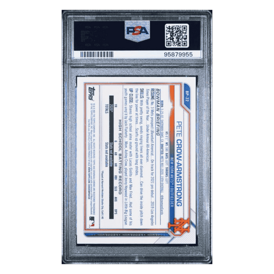 Pete Crow-Armstrong PSA 8 2021 Bowman Paper Prospects Green #d /99 Card #BP22