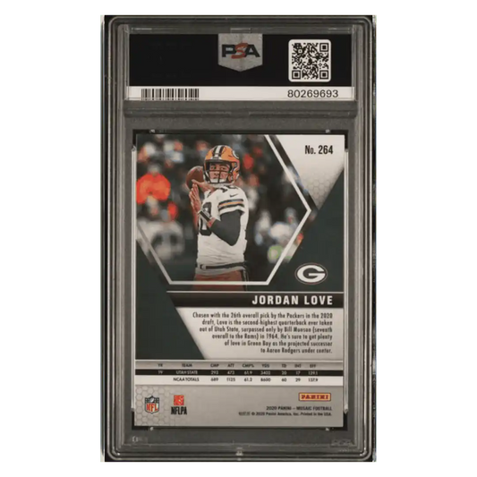 Jordan Love PSA 9 2020 Panini Mosaic Rookie RC Card #264