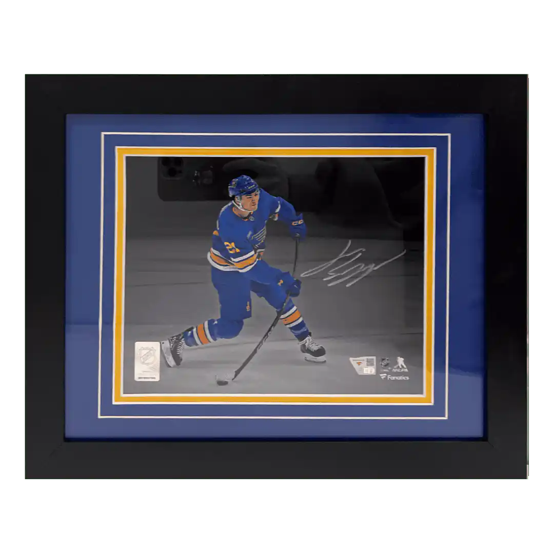 Jimmy Snuggerud St Louis Blues Autographed Framed 8x10 Photo - Fanatics COA