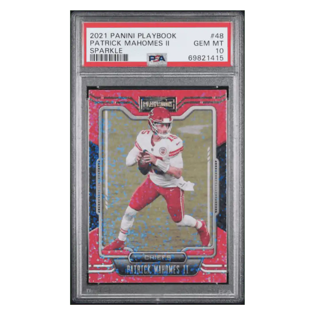 Patrick Mahomes PSA 10 2021 Panini Playbook Sparkle SSP Card #48