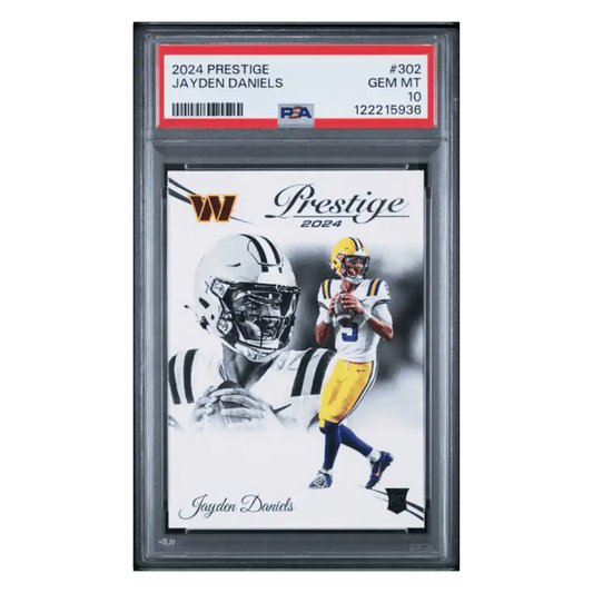 Jayden Daniels PSA 10 2024 Panini Prestige Rookie RC Card #302