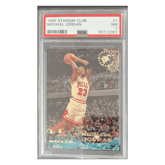 Michael Jordan PSA 7 1995 Topps Stadium Club Card #1