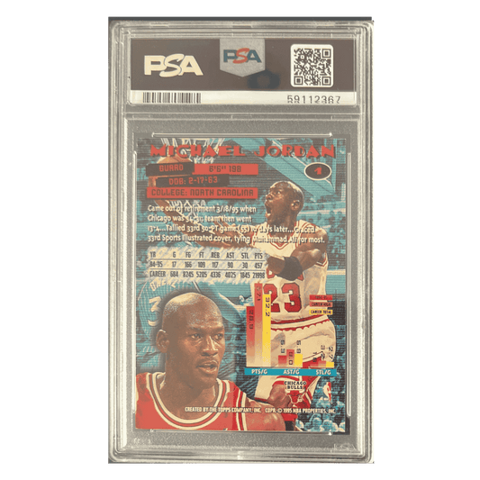 Michael Jordan PSA 7 1995 Topps Stadium Club Card #1