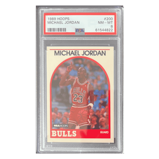 Michael Jordan PSA 8 1989 Hoops Card #200