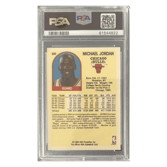 Michael Jordan PSA 8 1989 Hoops Card #200