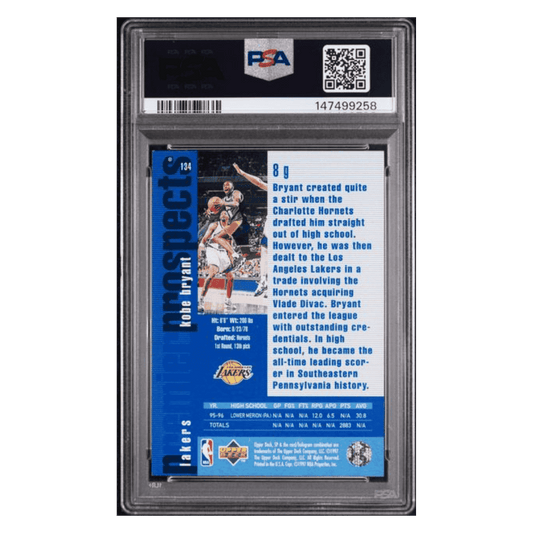 Kobe Bryant PSA 9 1996 Upper Deck SP RC Card #134