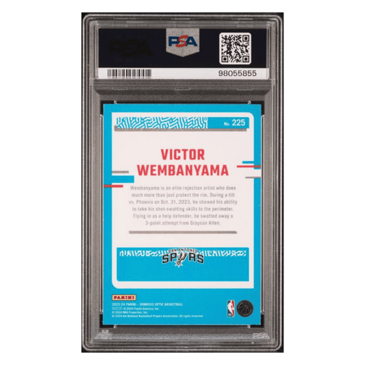 Victor Wembanyama PSA 9 2023 Panini Donruss Optic Rated Rookie Card #225