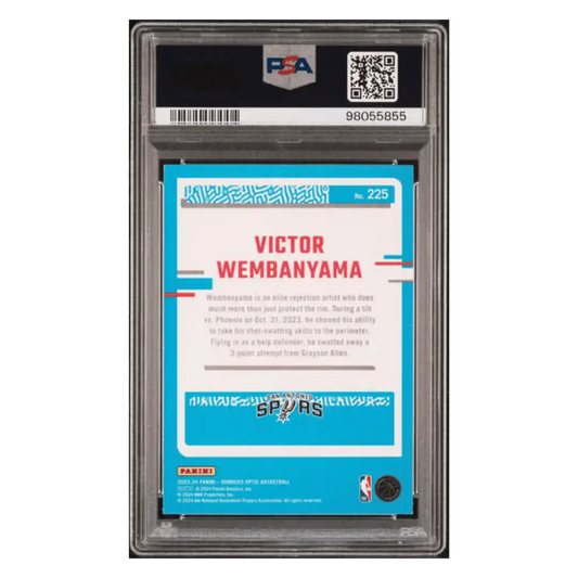 Victor Wembanyama PSA 9 2023 Panini Donruss Optic Rated Rookie Card #225