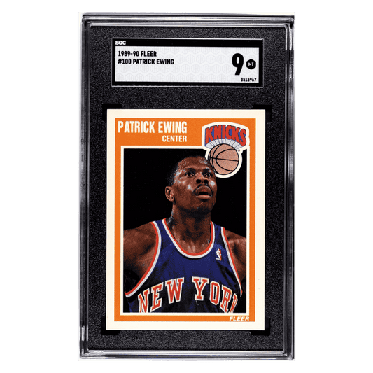 Patrick Ewing SGC 9 1989-90 Fleer Card #100