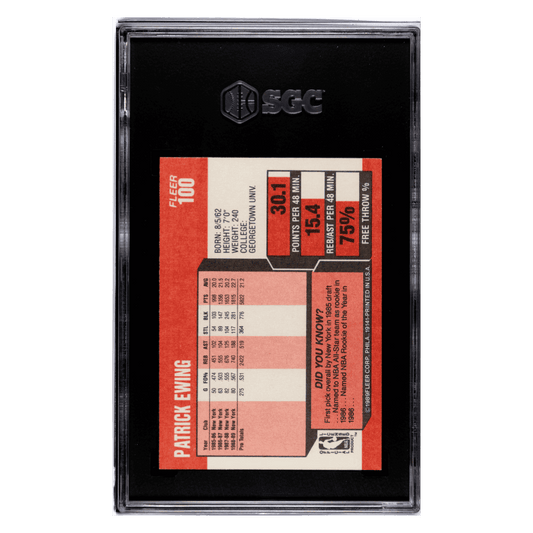 Patrick Ewing SGC 9 1989-90 Fleer Card #100
