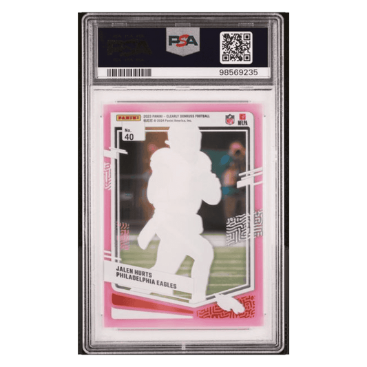 Jalen Hurts PSA 10 2023 Panini Donruss Clearly Pink #d/ 10 Card #40