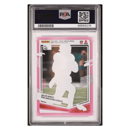 Jalen Hurts PSA 10 2023 Panini Donruss Clearly Pink #d/ 10 Card #40
