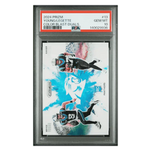 Bryce Young & Xavier Legette PSA 10 2024 Panini Prizm Color Blast Duals Rookie RC Case Hit Card #13