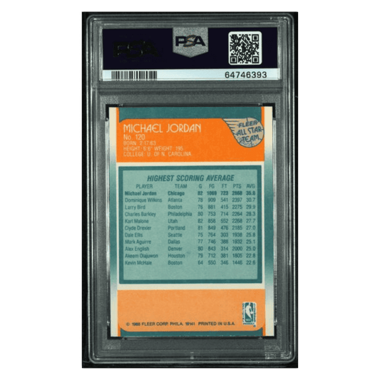 Michael Jordan PSA 7 1988 Fleer All Star Card #120