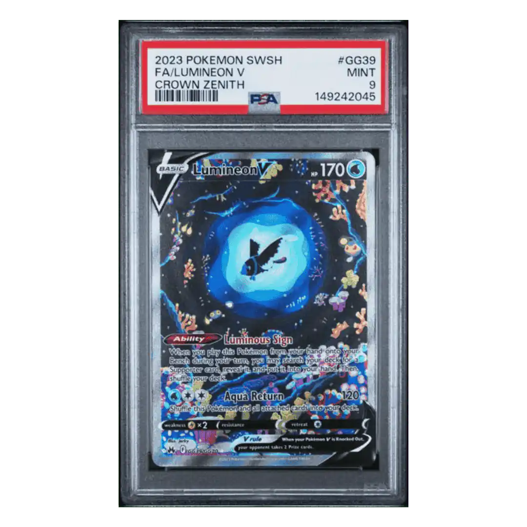 Lumineon V PSA 9 2023 Pokemon Sword & Shield Crown Zenith Full Art Card #GG39