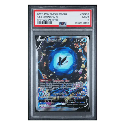 Lumineon V PSA 9 2023 Pokemon Sword & Shield Crown Zenith Full Art Card #GG39