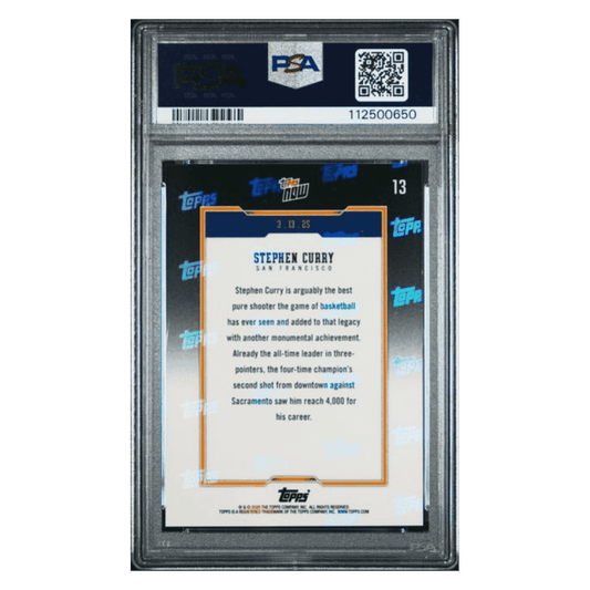 Steph Curry PSA 10 2024 Topps Now Card #13
