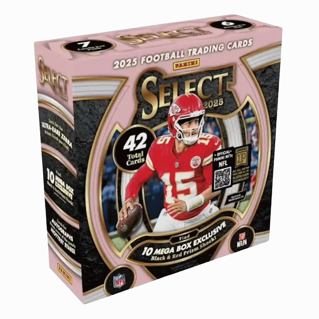 2025 Panini Select Football Mega Box - Black & Red Prizm Shock
