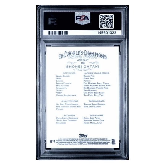 Shohei Ohtani PSA 9 2018 Topps Allen & Ginter Rookie RC Card #100