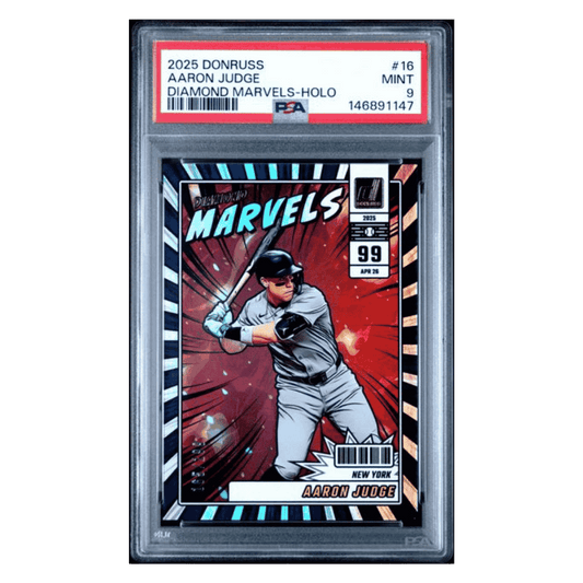 Aaron Judge PSA 9 2025 Panini Donruss Diamond Marvels- Holo #d/ 199 Card #16