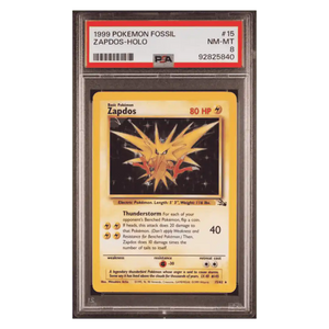 Zapdos Holo PSA 8 1999 Pokemon Fossil Card #15