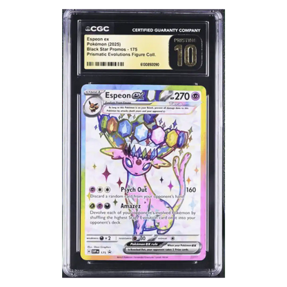 Espeon ex CGC 10 2025 Pokemon Prismatic Evolutions Figure Collection Black Star Promos Card #175