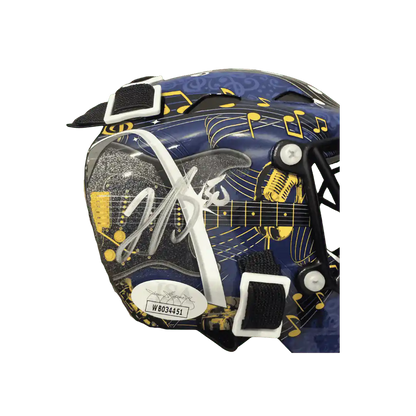 Jordan Binnington St Louis Blues Autographed Mini Replica Goalie Mask - JSA COA