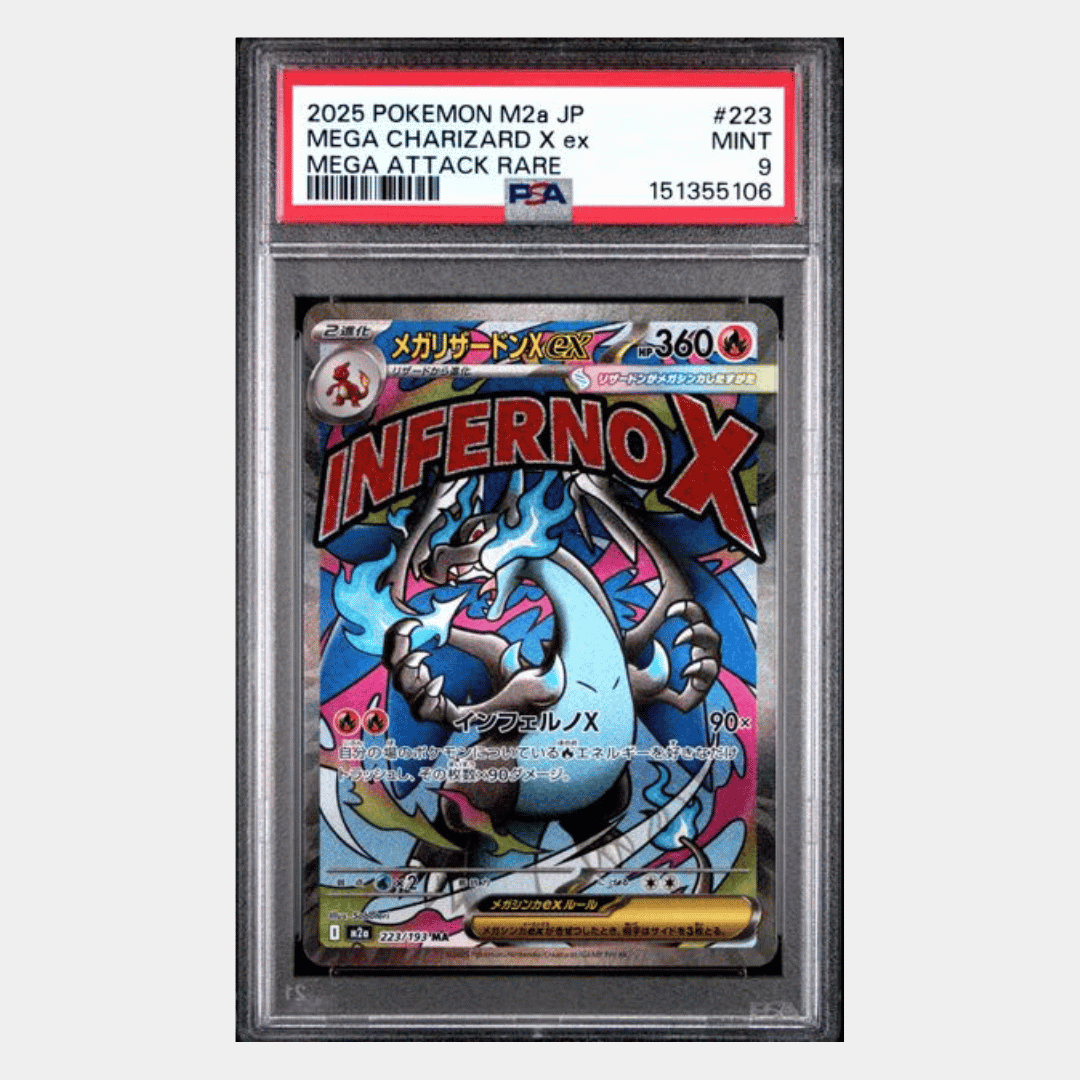 Mega Charizard X ex PSA 9 2025 Pokemon M2a Japanese Mega Attack Rare Card #223