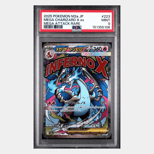 Mega Charizard X ex PSA 9 2025 Pokemon M2a Japanese Mega Attack Rare Card #223
