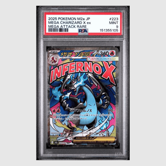 Mega Charizard X ex PSA 9 2025 Pokemon M2a Japanese Mega Attack Rare Card #223