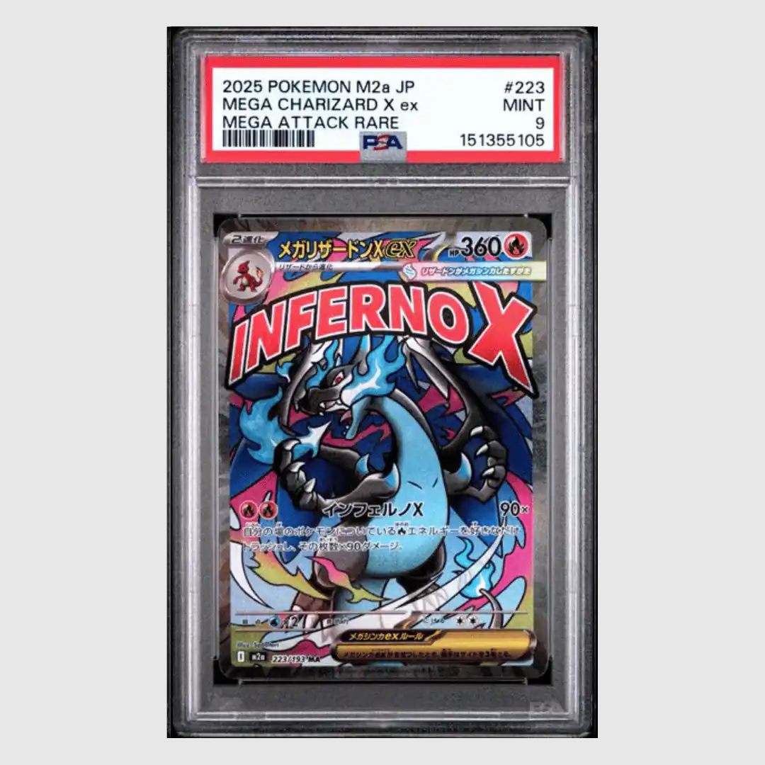 Mega Charizard X ex PSA 9 2025 Pokemon M2a Japanese Mega Attack Rare Card #223