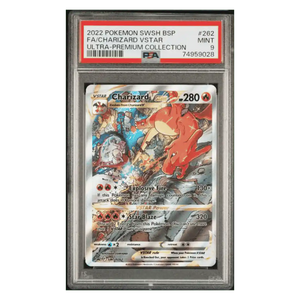 Full Art Charizard VSTAR PSA 9 2022 Pokemon Sword & Shield Black Star Promo Ultra Premium Collection Card #262