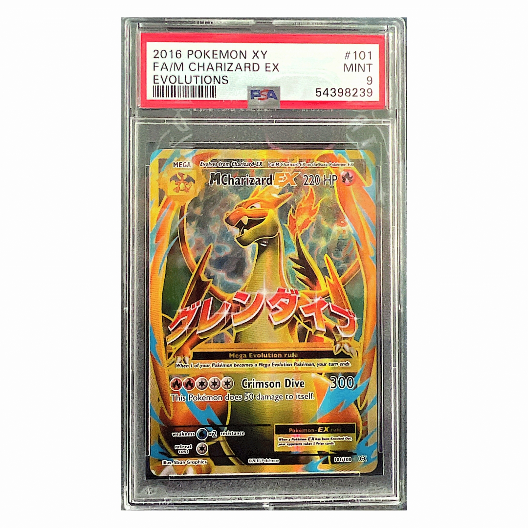 Full Art M Charizard EX PSA 9 2016 Pokemon XY Evolutions Card #101