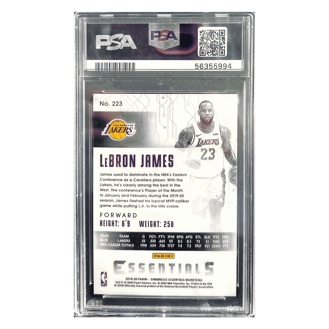 LeBron James PSA 10 2019 Panini Chronicles Card #223