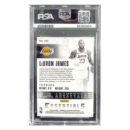 LeBron James PSA 10 2019 Panini Chronicles Card #223