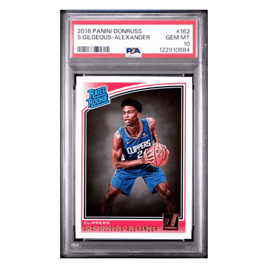 Shai Gilgeous-Alexander PSA 10 2018 Panini Donruss Rated Rookie Card #162