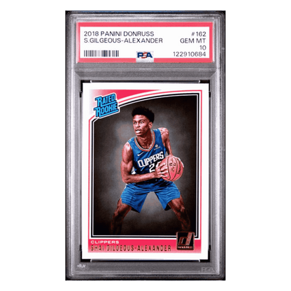 Shai Gilgeous-Alexander PSA 10 2018 Panini Donruss Rated Rookie Card #162