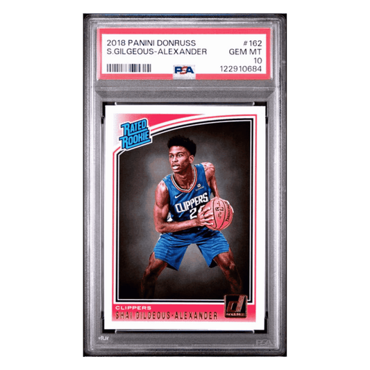 Shai Gilgeous-Alexander PSA 10 2018 Panini Donruss Rated Rookie Card #162