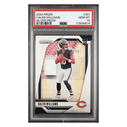 Caleb Williams PSA 10 2024 Panini Prizm Silver Prizm Card #301
