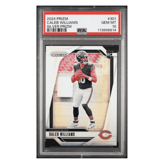 Caleb Williams PSA 10 2024 Panini Prizm Silver Prizm Card #301